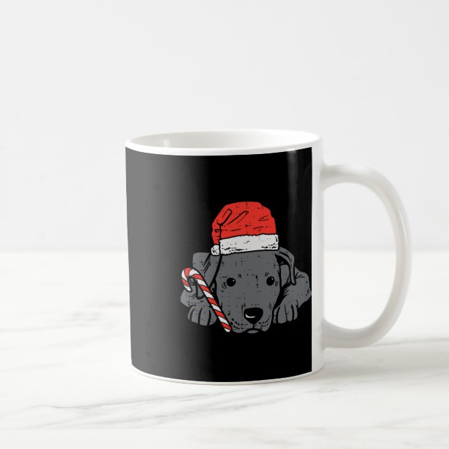 Kvinnligt barn i hund christmas julafton kaffemugg (Höger)