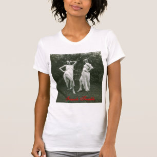 Kvinnligt besvära beklär på t shirt