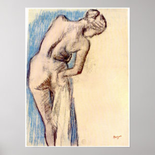 Kvinnligt efter badet av Edgar Degas Poster