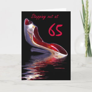 Kvinnligt födelsedagskort Stilletto 65 Kort