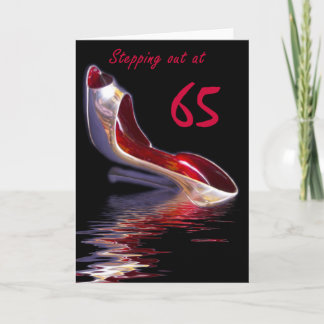 Kvinnligt födelsedagskort Stilletto 65 Kort