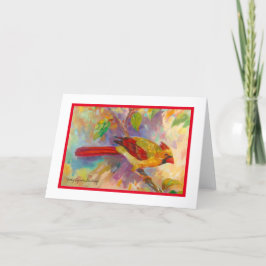 Kvinnligt kardinalkort, vitt helgkort