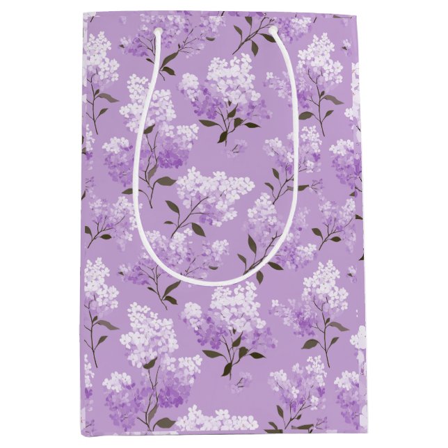Kvinnligt lila syrenblomsterblommönster (Framsidan)