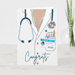 kvinnligt medicinskt studenten-kort kort
