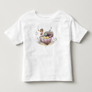 Kvinnligt piratanseende på en skattbröstkorg t-shirt