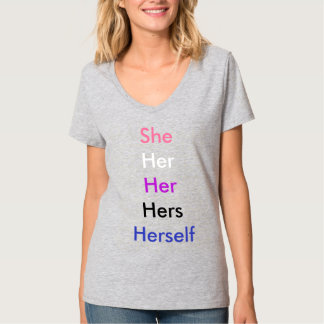 Kvinnligt pronomen Genderfluid Tee