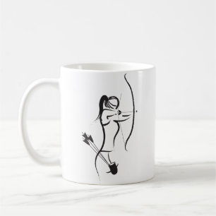 Kvinnligt Recurve bågskytten Kaffemugg
