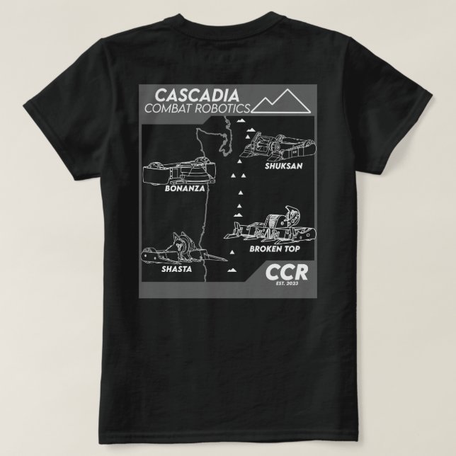 Kvinnligt Team Wireframe T Shirt (Design baksida)
