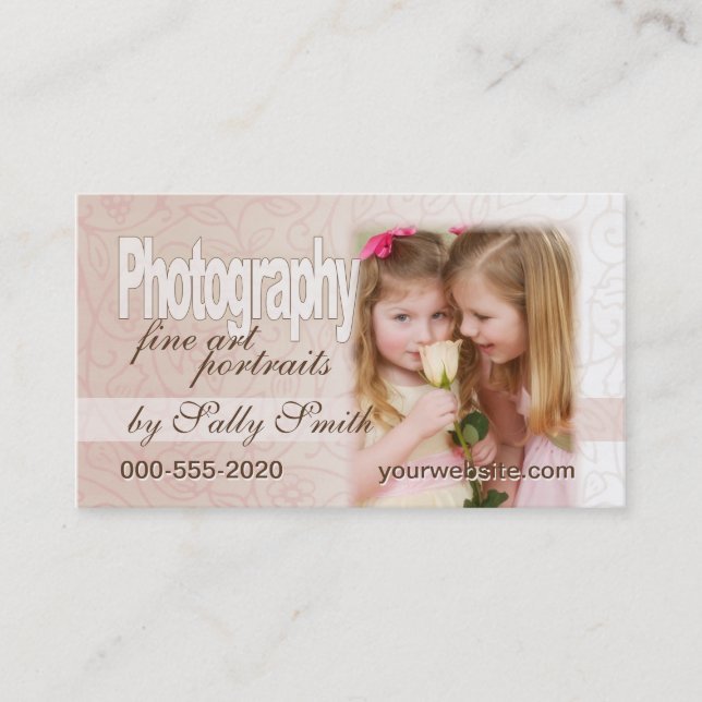 Kvinnligt virvlar runt visitkort (Framsida)