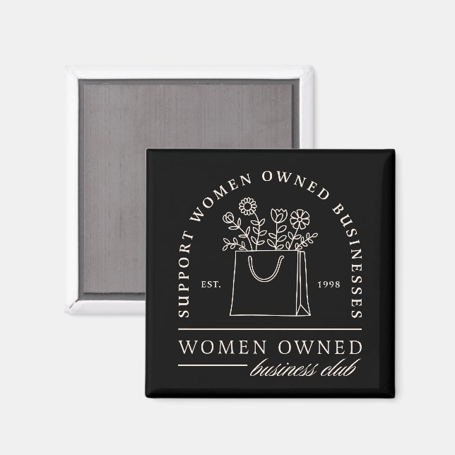 Kvinnoägd klubb för företag magnet (Front/Back)