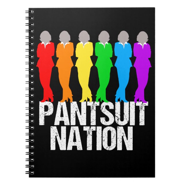 Kvinnoallians i regnbågsfärger för Pantsuit Nation Anteckningsbok (Framsidan)