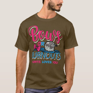 Kvinnoburnouts eller Bows Gender Reveal Baby Party T Shirt