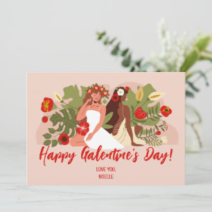 Kvinnobyar Galentines dag Tack Kort