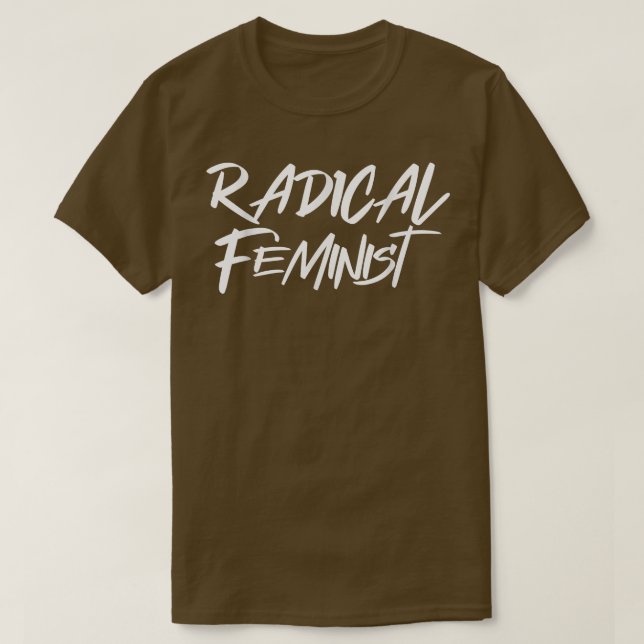 Kvinnocitat för kvinnlig Höger i den radikala femi T Shirt (Design framsida)