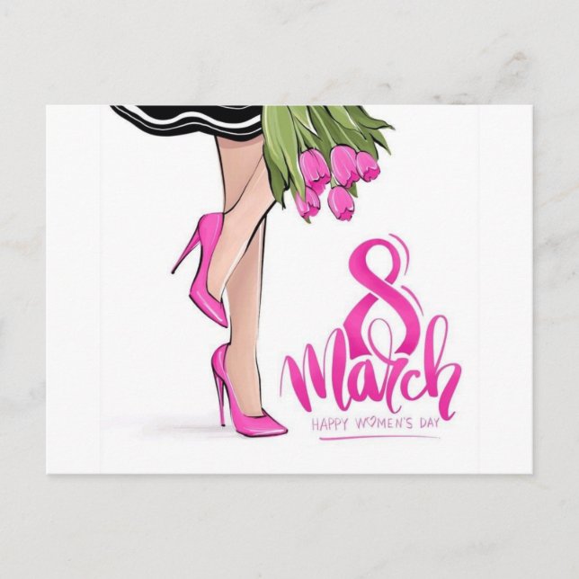 kvinnodag vykort (Framsida)