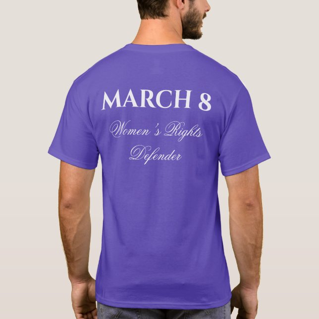 Kvinnodagen 2021: Försvarare för Höger T Shirt (Baksida)