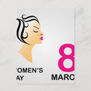 Kvinnodagen den 8 mars Internationell Vykort