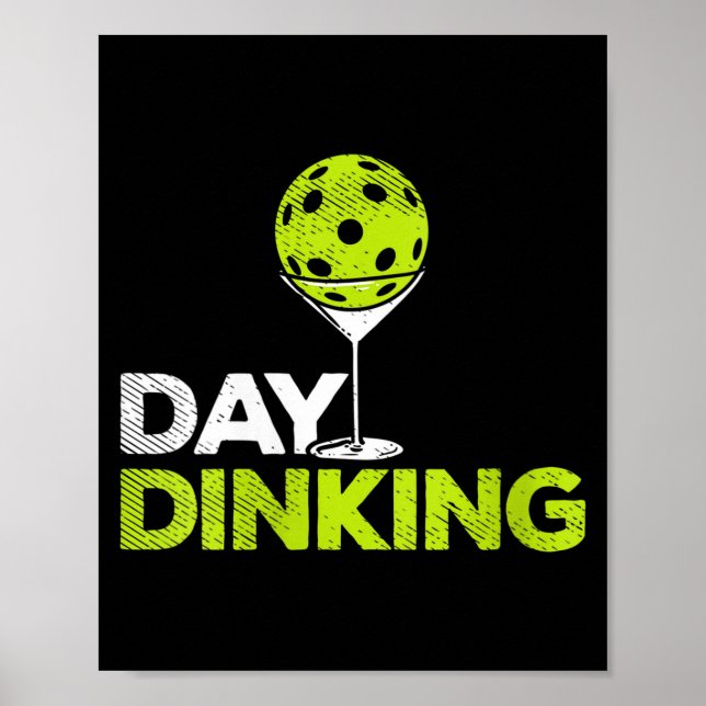 Kvinnodagen dinking pickleball rolig pickle boll poster (Framsidan)