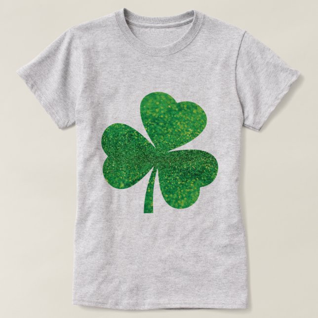 Kvinnodagen Glitter Shamrock Tee - F (Design framsida)