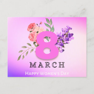 Kvinnodagen i internationell 8:e Blommigten Vykort