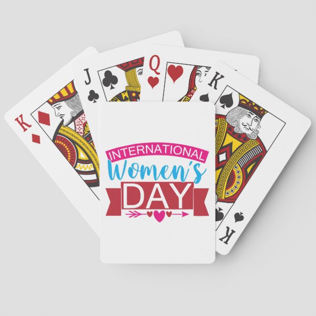 Kvinnodagen i internationell casinokort (Baksidan)