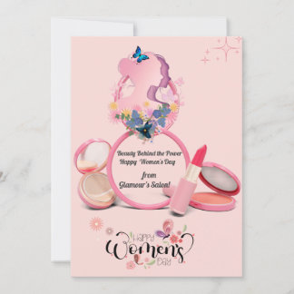 Kvinnodagen i lycklig Internationell Inbjudningar