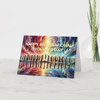 Kvinnodagen i Lycklig Internationell Kort