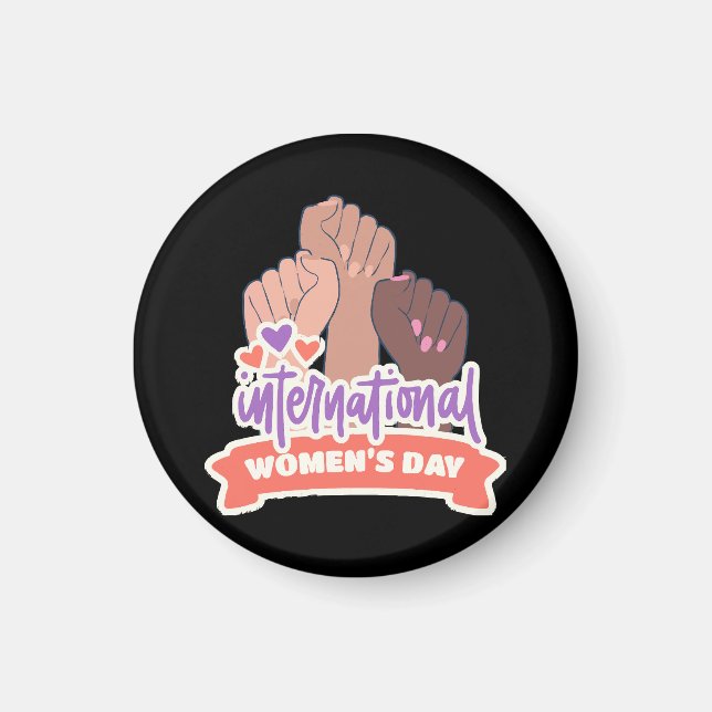 Kvinnodagen i lycklig Internationell Magnet (Framsidan)