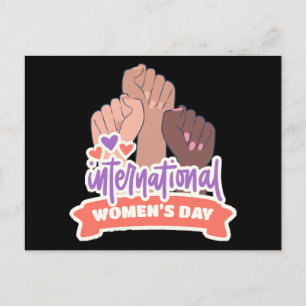 Kvinnodagen i lycklig Internationell Vykort