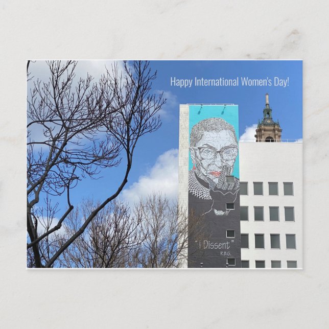 Kvinnodagen i lycklig Internationell! Vykort (Framsida)