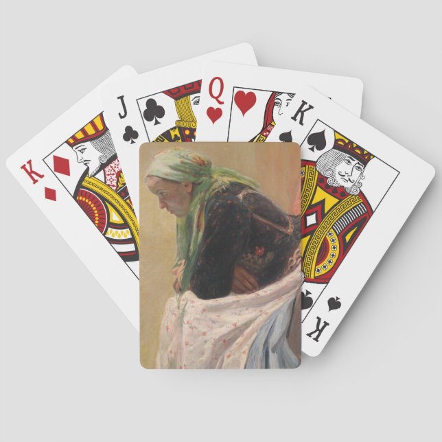 Kvinnodjup i tanken (av Oleksa Novakivskiy) Casinokort (Baksidan)