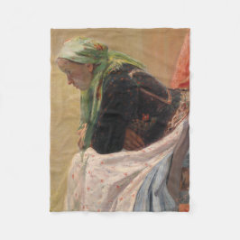 Kvinnodjup i tanken (av Oleksa Novakivskiy) Fleecefilt