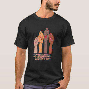 Kvinnofunny Internationell kvinnodag, svart afrika T Shirt