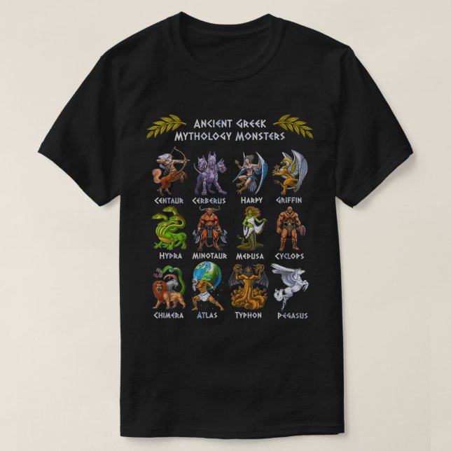 Kvinnogrekisk mytologi Mythical Kreater Ancient  T Shirt (Design framsida)