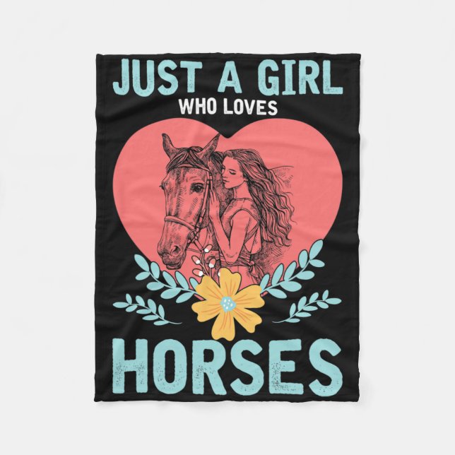  kvinnohäst för djurgift fleecefilt (Framsidan)