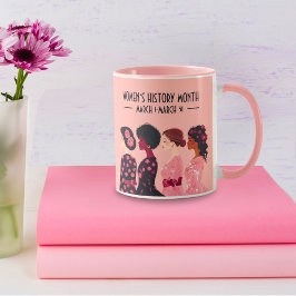 Kvinnohistoriens månad Global Women Rosa Blommigt Mugg