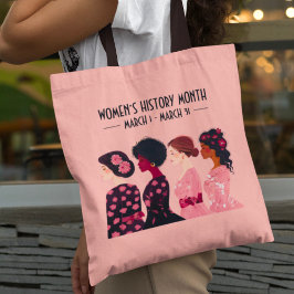 Kvinnohistoriens månad Global Women Rosa Blommigt Tygkasse