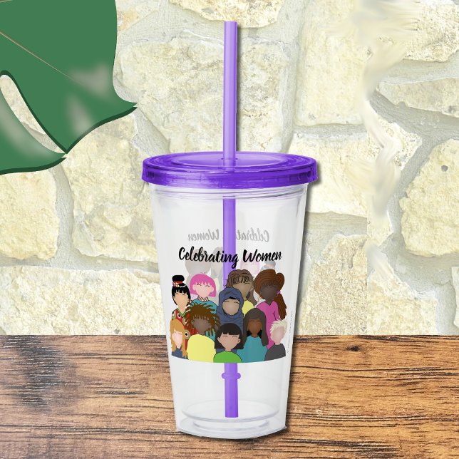 Kvinnohistorikmånatlig händelse Akryltorktumlare Take Away Mugg (Feminist tumbler)