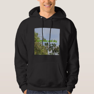 Kvinnohoodie med palmträd som når himlen – Nature Hoodie