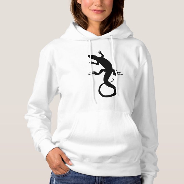 Kvinnohoodie Reptile Art Shirts T Shirt (Framsida)