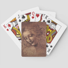 Kvinnohuvud La Scapigliata av Leonardo da Vinci Spelkort