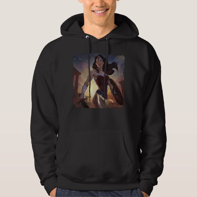  kvinnoillustration av oändlig kris hoodie (Framsida)