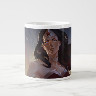 kvinnoillustration av oändlig kris jumbo mugg