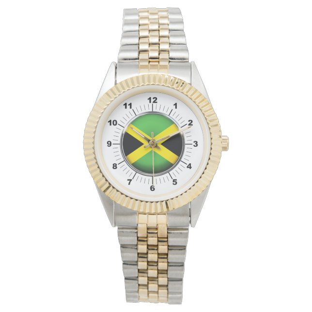 Kvinnojaica Flagga Two-Tone Bracelet Watch Armbandsur (Framsida)