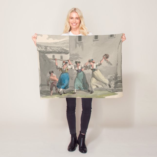 Kvinnokamp i Rom, Italien (historiskt läge) Fleecefilt (På plats)