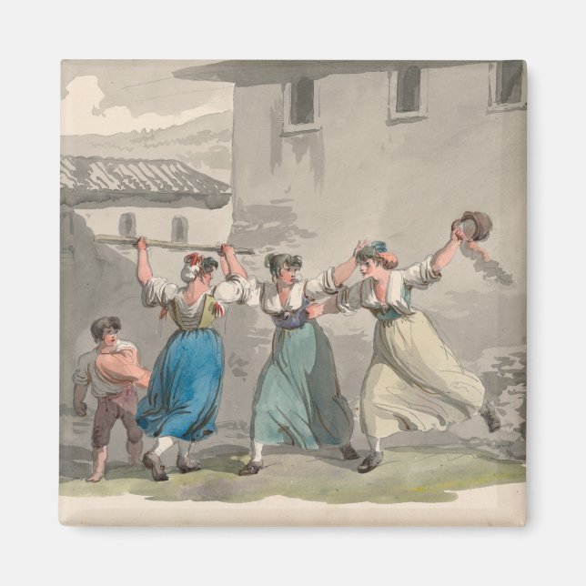 Kvinnokamp i Rom, Italien (historiskt läge) Magnet (Framsidan)