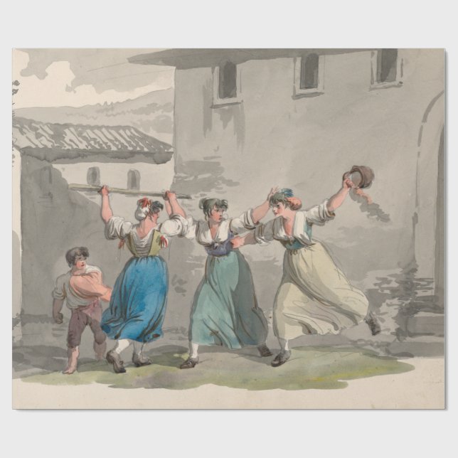 Kvinnokamp i Rom, Italien (historiskt läge) Presentpapper (Platt)