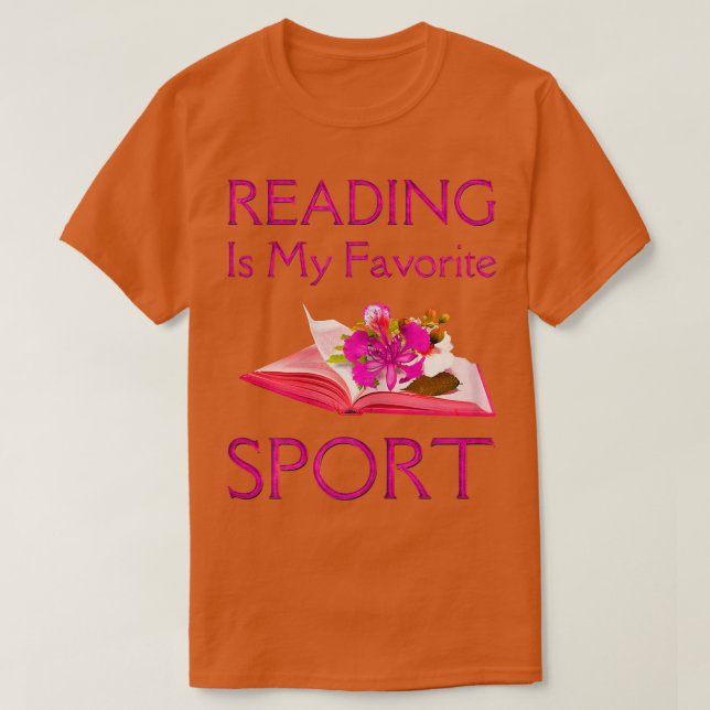 Kvinnoläsning är min favoritsport, Reader Bookw T Shirt (Design framsida)