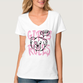 Kvinnomakter: GIRLS REGLER Artwork T Shirt