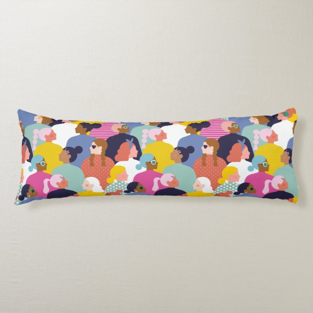 Kvinnomångfald - Kvinnor i olika Tävling Kroppskudde (Framsidan)